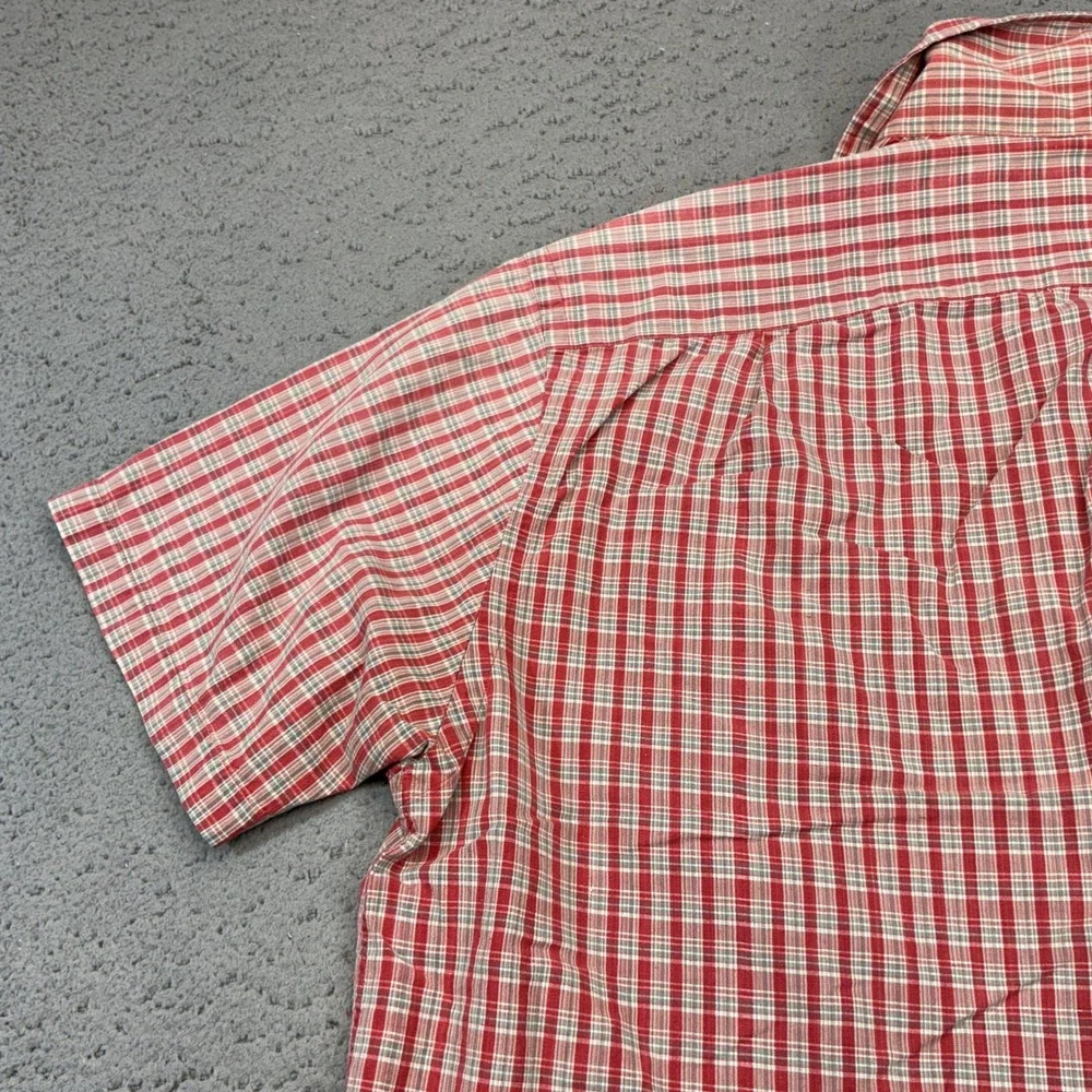 Vintage Polo Ralph Lauren Shirt Mens Large Adams Camp Collar Plaid Pocket USA
